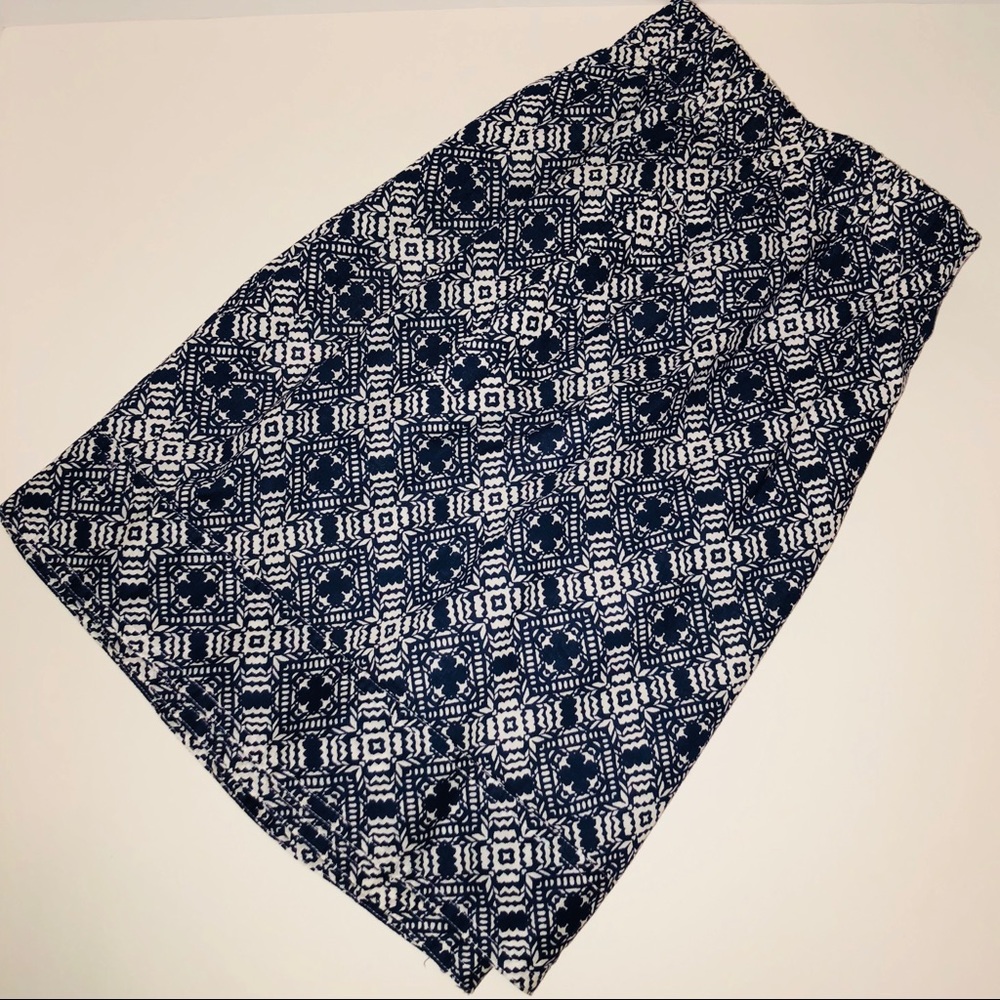 J. Crew Blue & White Skirt